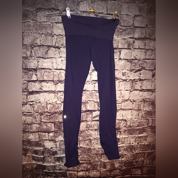 Lululemon Fold waist Yoga Pants Blue sz Small - Picture 1 of 2